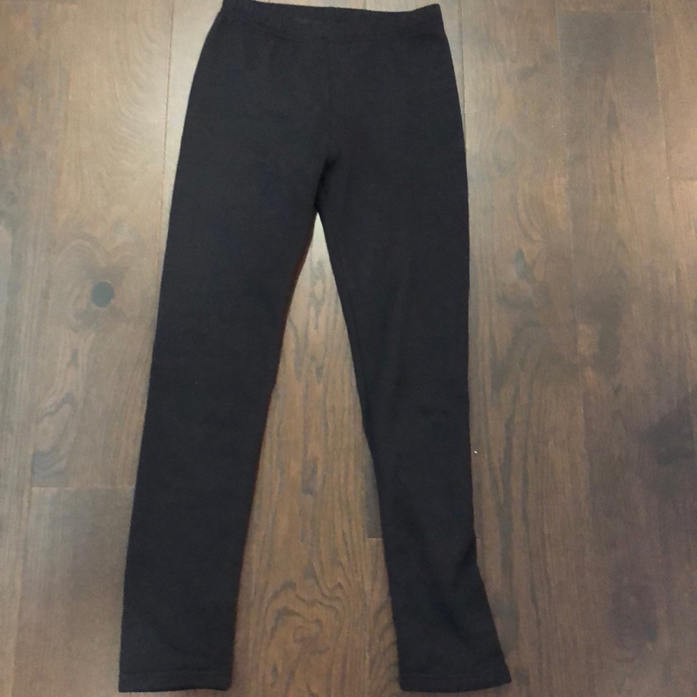 black thick fur pants